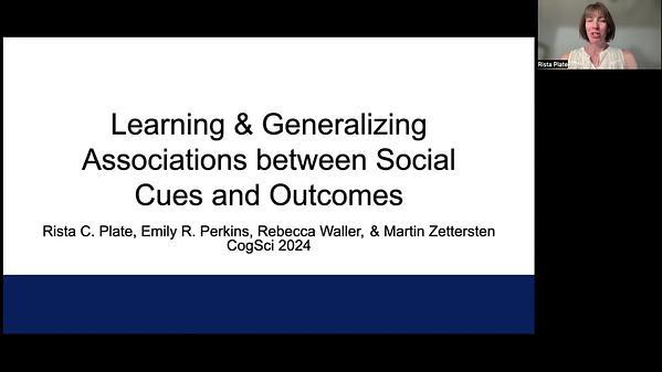 Learning and generalizing associations between social cues and outcomes