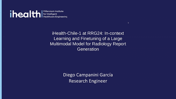 iHealth-Chile-1 at RRG24: In-context Learning and Finetuning of a Large Multimodal Model for Radiology Report Generation