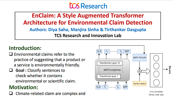 EnClaim: A Style Augmented Transformer Architecture for Environmental Claim Detection