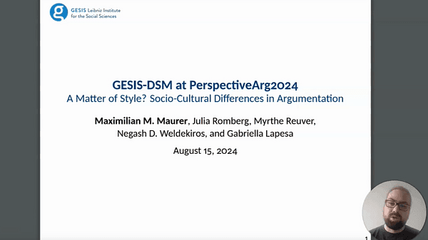 GESIS-DSM at PerpectiveArg2024: A Matter of Style? Socio-Cultural Differences in Argumentation