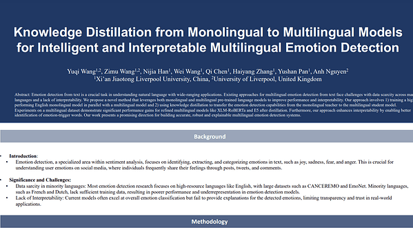 Knowledge Distillation from Monolingual to Multilingual Models for
Intelligent and Interpretable Multilingual Emotion Detection