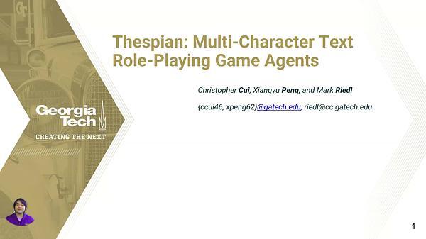 Thespian: Multi-Character Text Role-Playing Game Agents