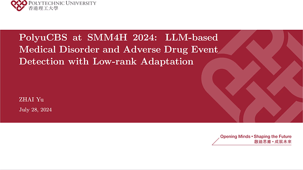 PolyuCBS at SMM4H 2024: LLM-based Medical Disorder and Adverse Drug Event Detection with Low-rank Adaptation