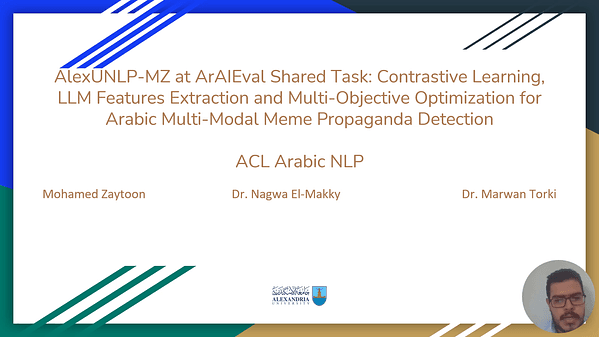 AlexUNLP-MZ at ArAIEval Shared Task: Contrastive Learning, LLM Features Extraction and Multi-Objective Optimization for Arabic Multi-Modal Meme Propaganda Detection