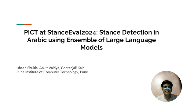 PICT at StanceEval2024: Stance Detection in Arabic using Ensemble of Large Language Models