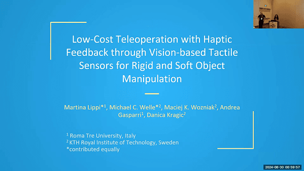 Low-Cost Teleoperation with Haptic Feedback through Vision-Based Tactile Sensors for Rigid and Soft Object Manipulation