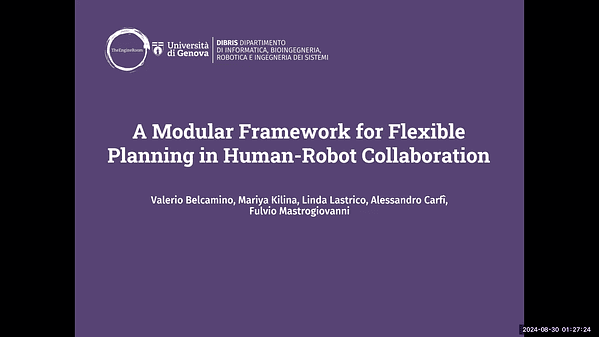 A Modular Framework for Flexible Planning in Human-Robot Collaboration