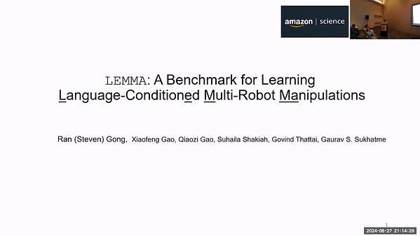 LEMMA: Learning Language-Conditioned Multi-Robot Manipulation