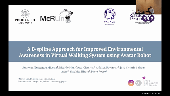 A B-Spline Approach for Improved Environmental Awareness in Virtual Walking System Using Avatar Robot