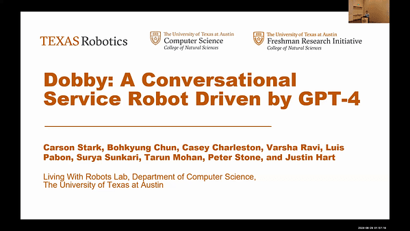 Dobby: A Conversational Service Robot Driven by GPT-4