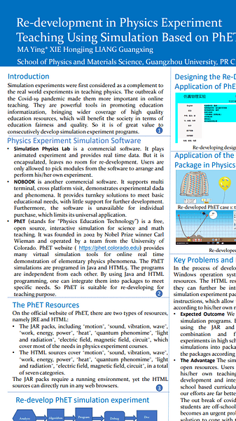 Re-development in Physics Experiment Teaching Using Simulation Based on PhET