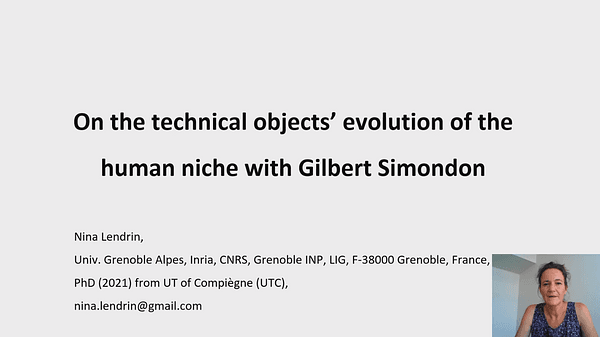 On the reversing effect of cultural and technical evolution with Gilbert Simondon (1958)