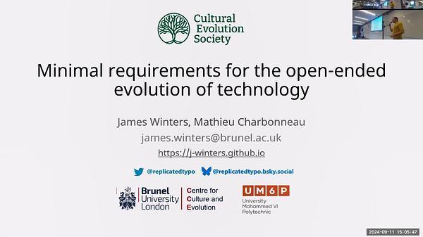 LIVE - Minimal requirements for the open-ended cultural evolution of technology
