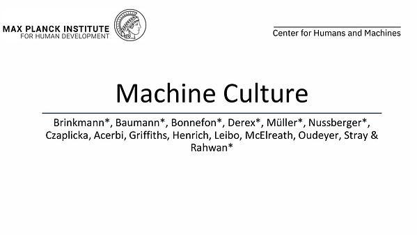 LIVE - Machine culture