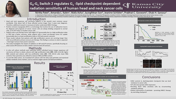 G0-G1 Switch 2 regulates G1 -lipid checkpoint dependent radiation sensitivity of human head and neck cancer cells