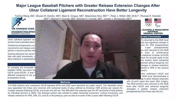 Major League Baseball Pitchers with Greater Release Extensions After Ulnar Collateral Ligament Reconstruction Have Better Career Longevity.