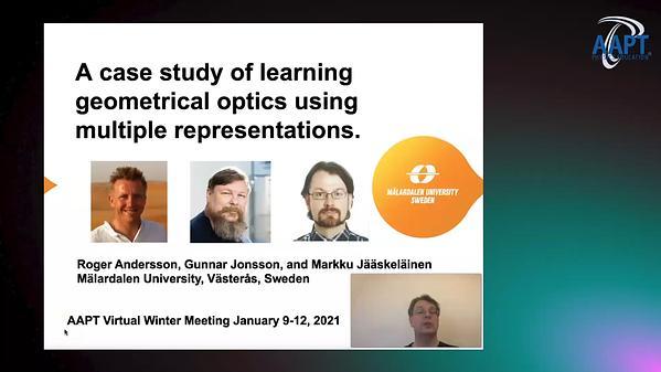 A case study of learning geometrical optics using multiple representations.