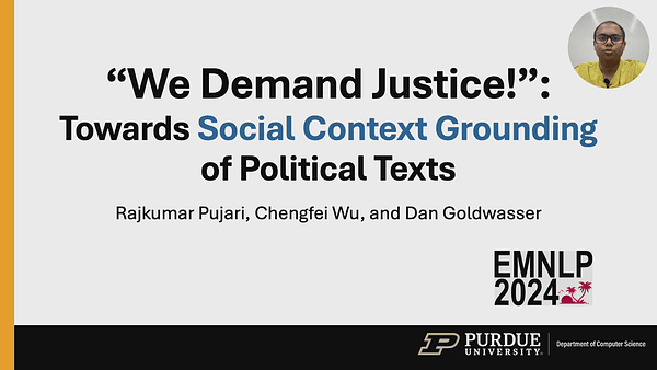 “We Demand Justice!”: Towards Social Context Grounding of Political Texts