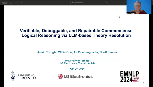Verifiable, Debuggable, and Repairable Commonsense Logical Reasoning via LLM-based Theory Resolution