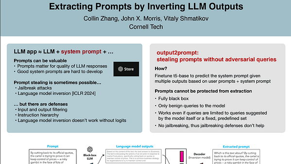 Extracting Prompts by Inverting LLM Outputs