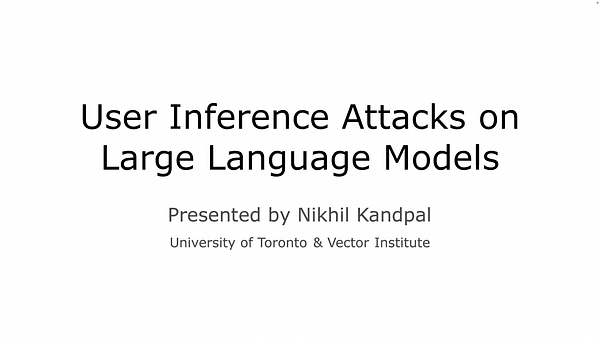 User Inference Attacks on Large Language Models