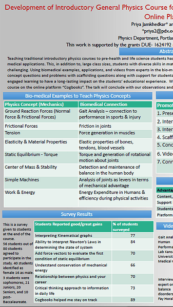 Introductory Physics for Pre-health Students on an Adaptive, Interactive Platform