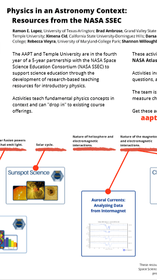 Physics in an Astronomy Context: Resources from the NASA SSEC