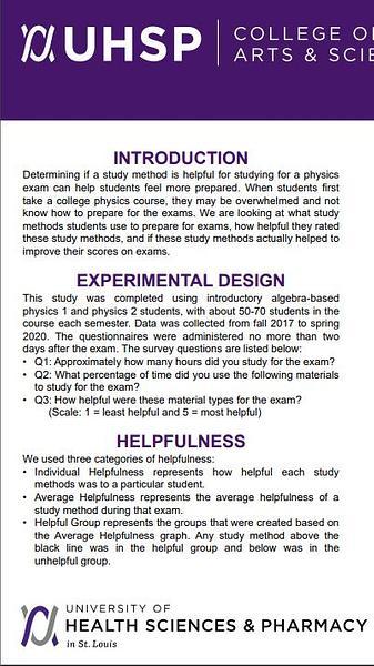 Determining the Affect That Study Methods Have on Exam Scores