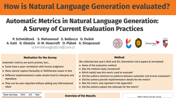 Automatic Metrics in Natural Language Generation: A Survey of Current Evaluation Practices