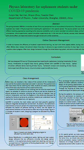 Physics Experiment Teaching Case sharing in COVID-19 Pandemic