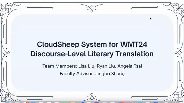 CloudSheep System for WMT24 Discourse-Level Literary Translation