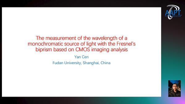 The Fresnel Biprism Experiment Based on CMOS Imaging Analysis