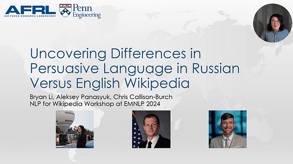 Uncovering Differences in Persuasive Language in Russian versus English Wikipedia