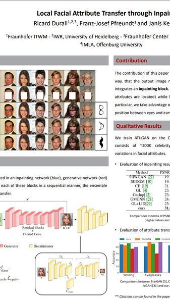 Local Facial Attribute Transfer through Inpainting