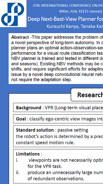 Deep Next-Best-View Planner for Cross-Season Visual Route Classification