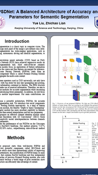 PSDNet: A Balanced Architecture of Accuracy and Parameters for Semantic Segmentation