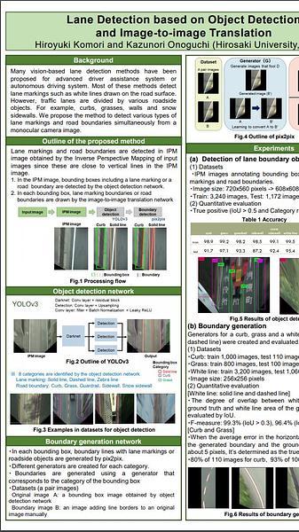 Lane Detection based on Object Detection and Image-to-image Translation