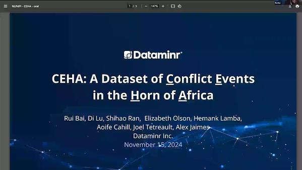 CEHA: A Dataset of Conflict Events in the Horn of Africa