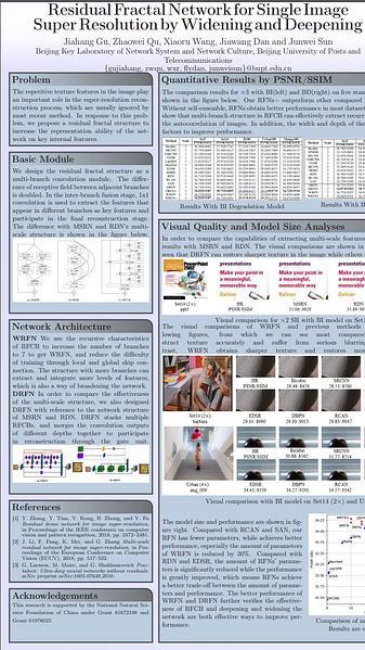 Residual Fractal Network for Single Image Super Resolution by Widening and Deepening