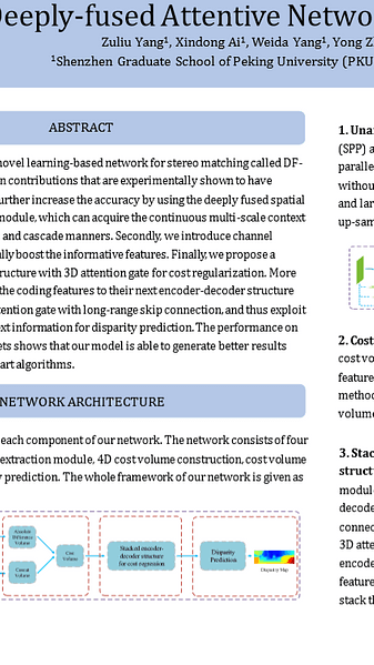 Deeply-fused Attentive Network for Stereo Matching