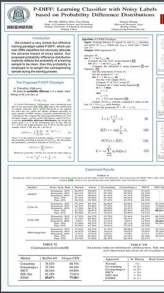 P-DIFF: Learning Classifier with Noisy Labels based on Probability Difference Distributions