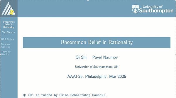 Uncommon Belief in Rationality
