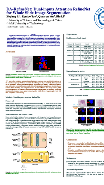 DA-RefineNet: Dual-inputs Attention RefineNet for Whole Slide Image Segmentation