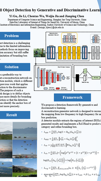 Small Object Detection by Generative and Discriminative Learning