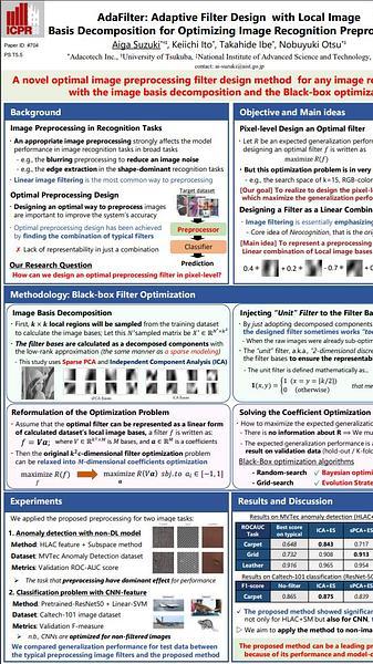 AdaFilter: Adaptive Filter Design with Local Image Basis Decomposition for Optimizing Image Recognition Preprocessing