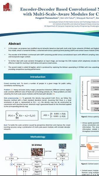 Encoder-Decoder Based Convolutional Neural Networks with Multi-Scale-Aware Modules for Crowd Counting