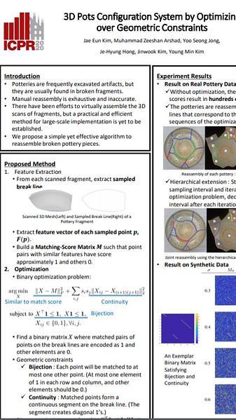 3D Pots Configuration System by Optimizing over Geometric Constraints