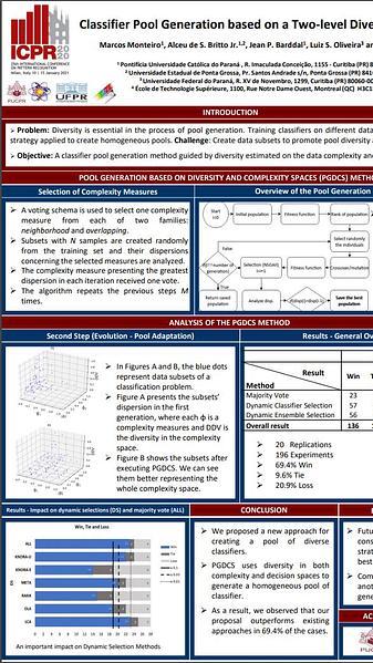 Classifier Pool Generation based on a Two-level Diversity Approach
