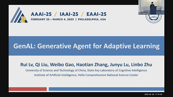 GenAL: Generative Agent for Adaptive Learning