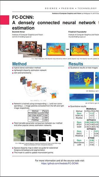 FC-DCNN: A densely connected neural network for stereo estimation